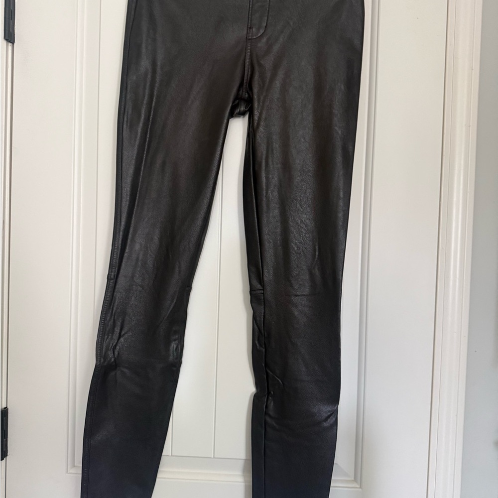 SPANX Black Faux Leather Leggings